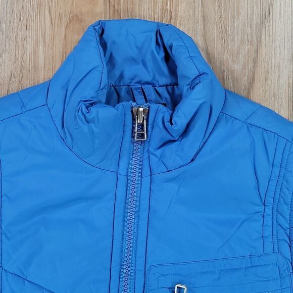 🩵Rafaella Blue Zippered Sleeveless Puffer Vest w/Pockets Medium - Picture 3 of 9